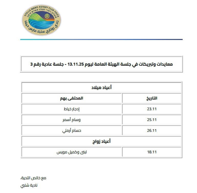 معايدات وتبريكات 13-11-2025